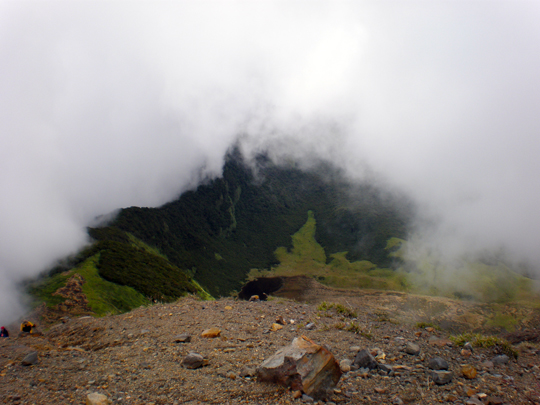 A look at how clouds tend to cover your way back down from Mt. Kanlaon's peak.